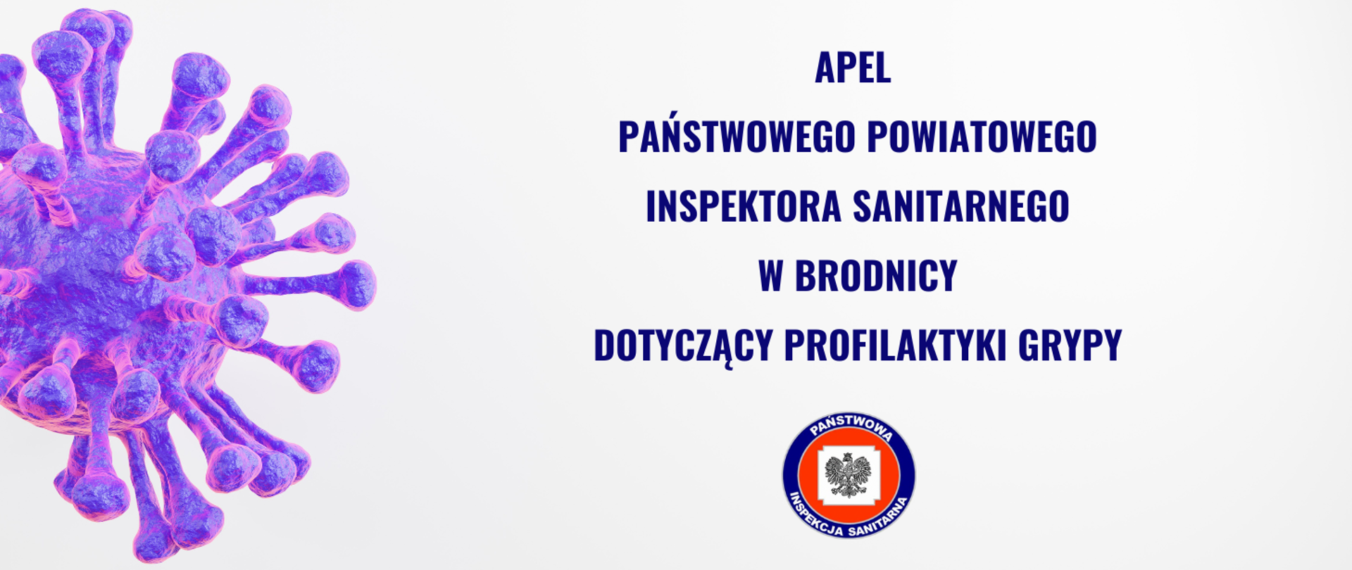 Apel Państwowego Powiatowego Inspektora Sanitarnego w Brodnicy dotyczący profilaktyki grypy