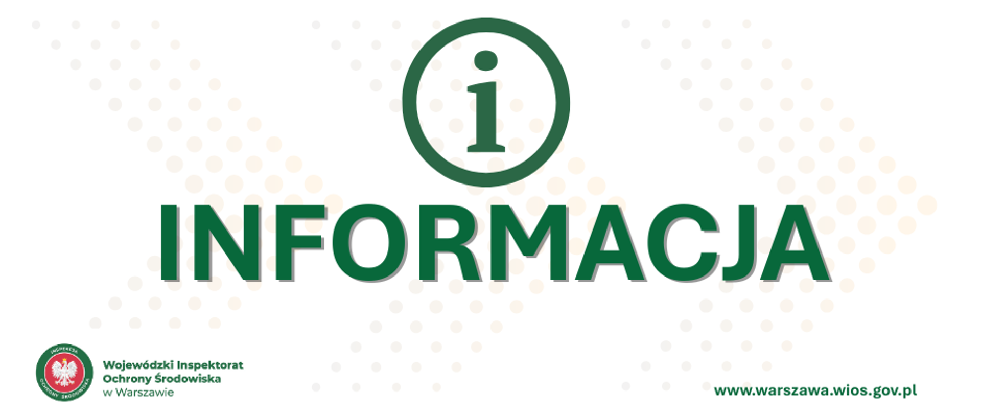 Plansza z napisem "INFORMACJA" i literą "i" w okręgu.
