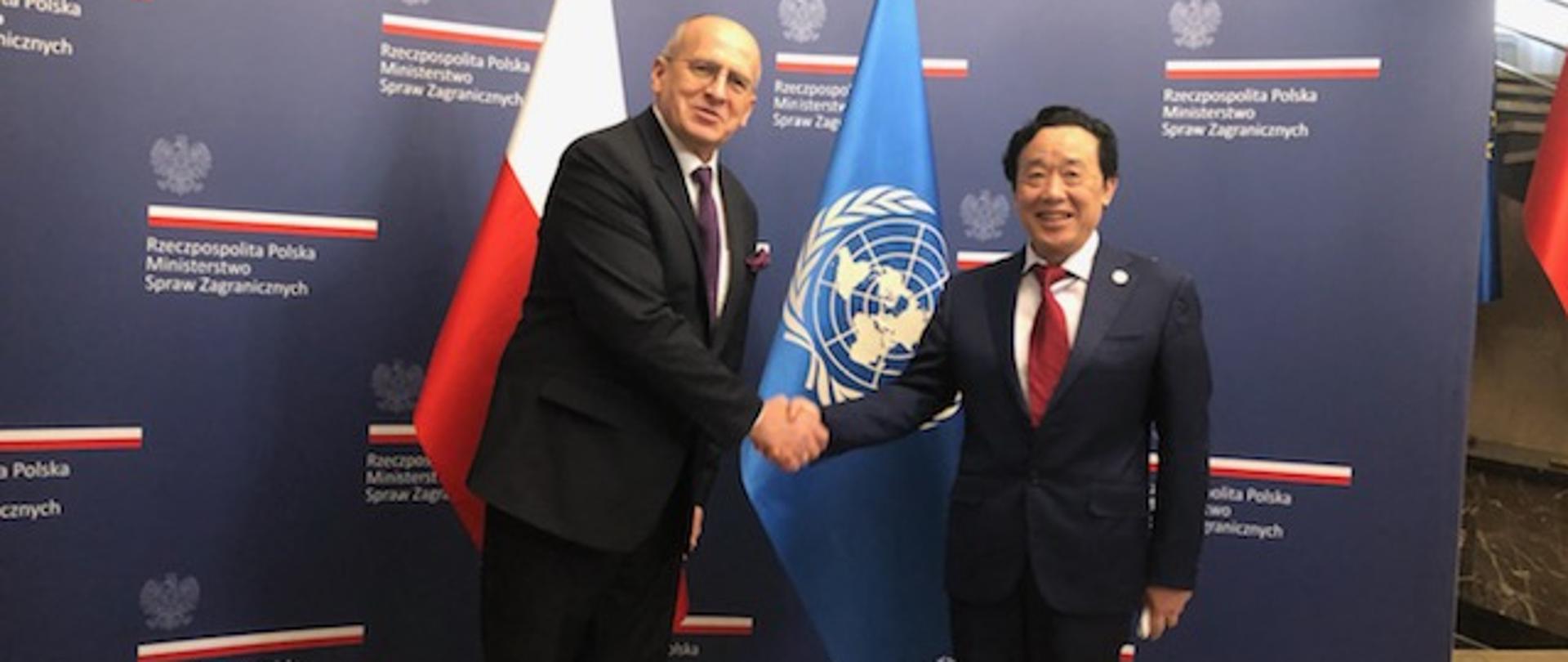 Spotkanie ministra Zbigniewa Raua z Dyrektorem Generalnym Organizacji Narodów Zjednoczonych do spraw Wyżywienia i Rolnictwa