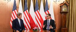 Prime Minister Mateusz Morawiecki during a meeting with John Kerry, the special envoy of the President of the United States for kilma.