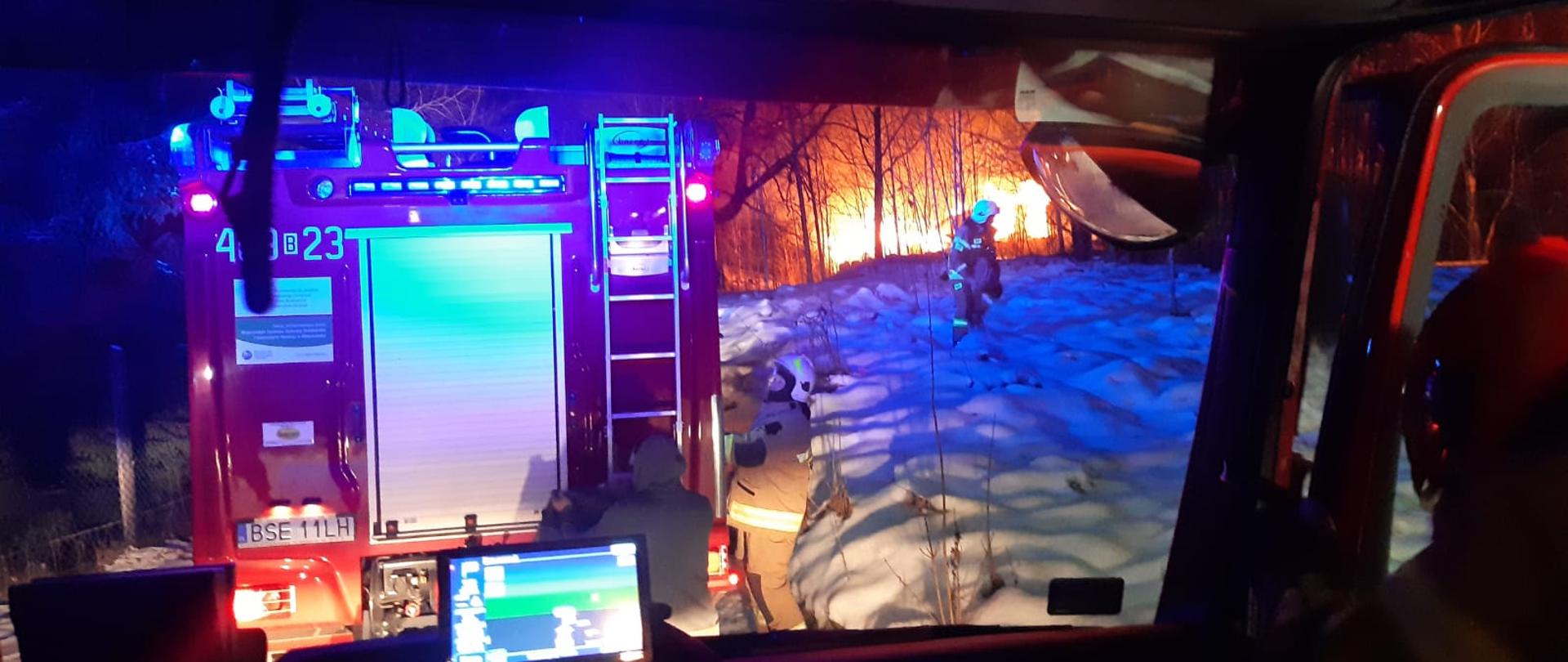 Pożar stodoły w miejscowości Orlinek