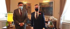 Prezydent Słowenii Borut Pahor i Ambasador RP Krzysztof Olendzki