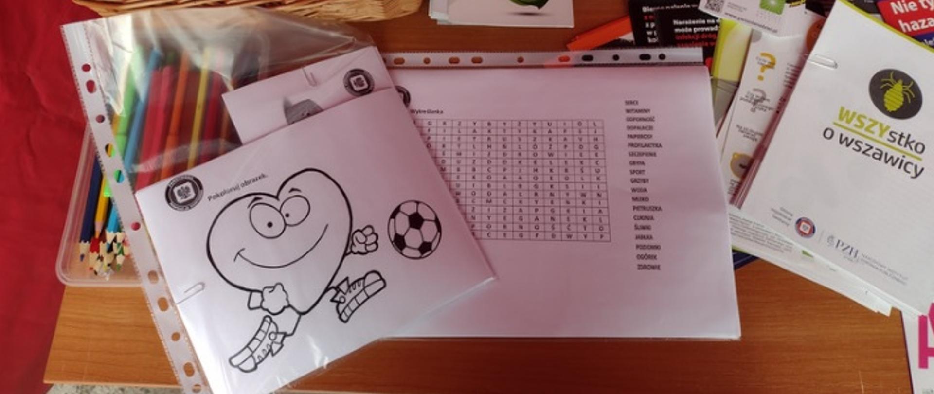 Grafika przedstawia materiały informacyjno-edukacyjne