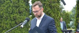 Na zdjęciu przemówienie okolicznościowe Pana Sławomira Kryszczuk – Sekretarza Miasta Rypin