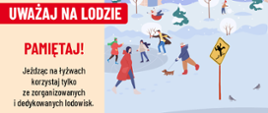 Ilustracja - zabawa na lodzie zawsze niesie ze sobą niebezpieczeństwo