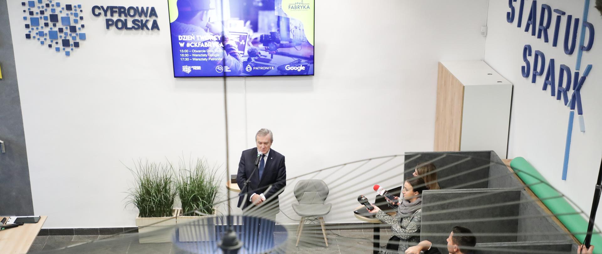 "Dzień Twórcy" w Łodzi. Minister kultury był gościem wydarzenia zorganizowanego w Centrum Kreatywności Fabryka, fot. Danuta Matloch