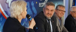 Minister Jan Krzysztof Ardanowski podczas panelu dyskusyjnego
