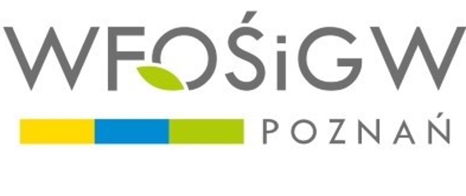 Zdjęcie przedstawia logo Wojewódzkiego Funduszu Ochrony Środowiska i Gospodarki Wodnej w Poznaniu