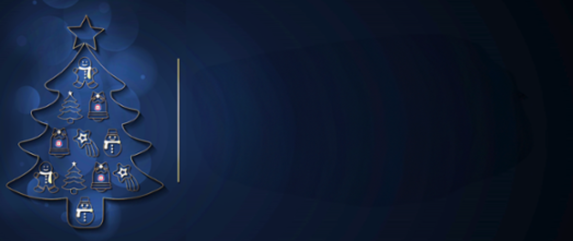 Choinka na granatowym tle
