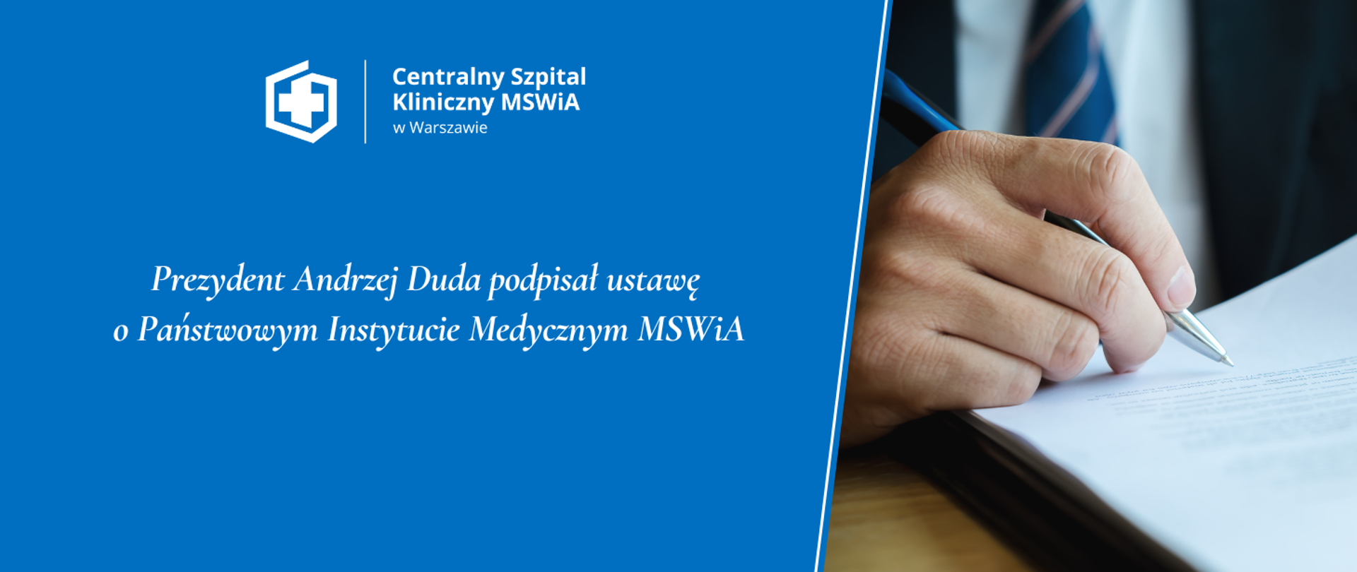 Prezydent Andrzej Duda podpisał ustawę o Państwowym Instytucie Medycznym MSWiA