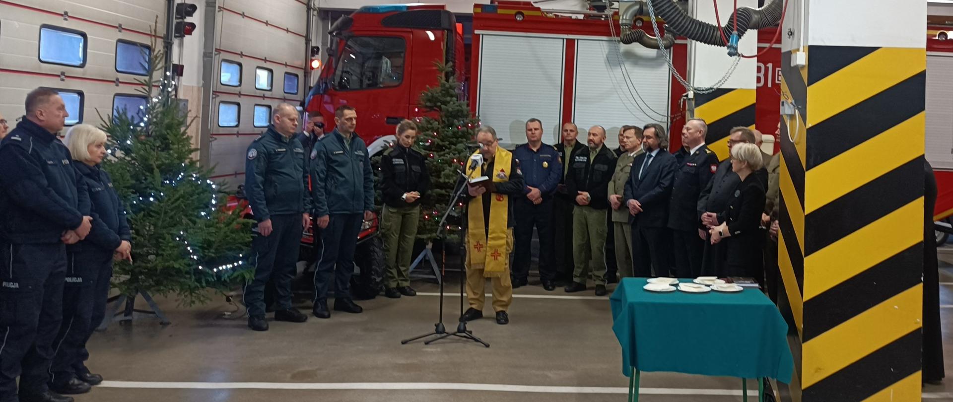Spotkanie opłatkowe służb mundurowych w KP PSP Sokółka