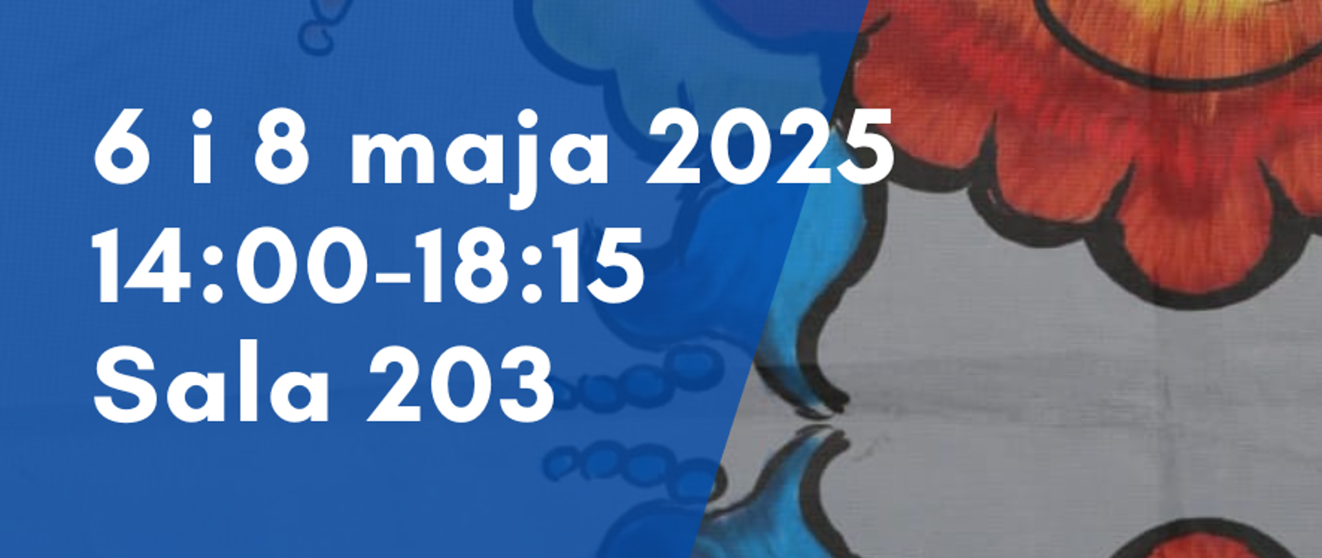 w centralnej części zdjęcie przedstawiające Sandrę Kubacką z mężczyzną w opolskich strojach ludowych, w prawym górnym rogu białe logo szkoły muzycznej