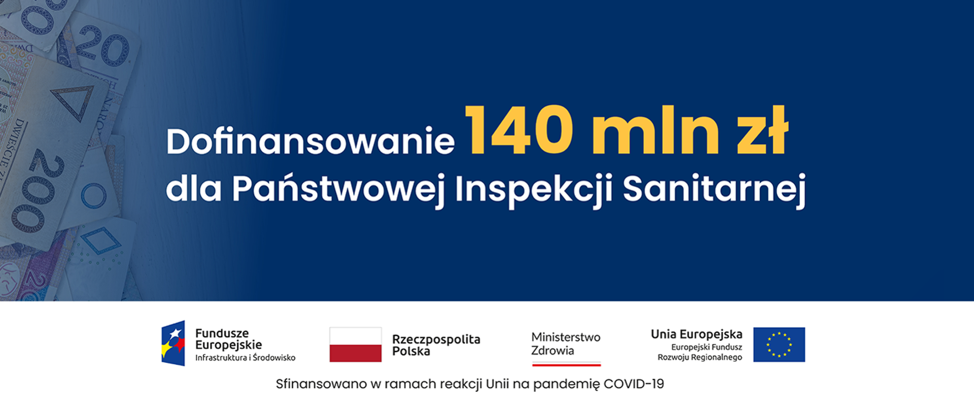 Dofinansowanie 140 mln zł dla Państwowej Inspekcji Sanitarnej