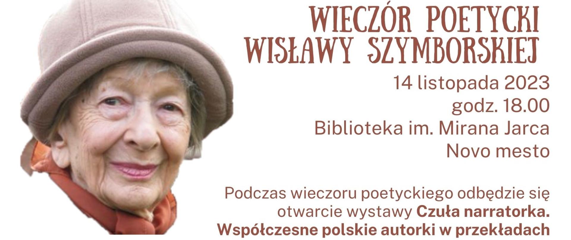 Wieczór poezji Wisławy Szyborskiej w Novo Mesto