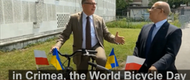 World Bicycle Day Ambassador of Poland Krzysztof Olendzki and Ambassador of Ukraine Mykhailo Brodovych, Ljubljana, 3 June 2022