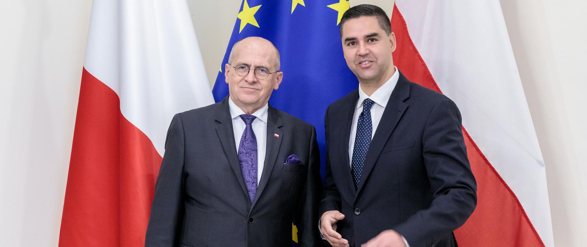 Minister Zbigniew Rau z ministrem Ianem Borgem