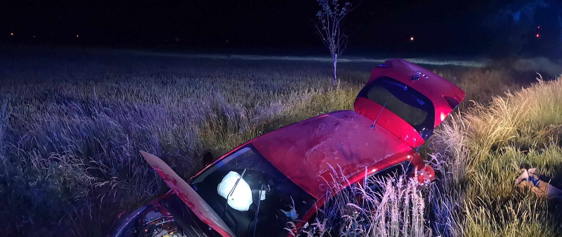 Wypadek samochodu osobowego marki RENAULT CLIO na 253. kilometrze drogi krajowej nr 11 w miejscowości Bogdanowo