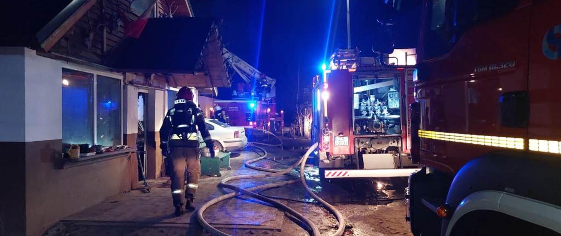 Żabno gmina Sławno- pożar kotłowni