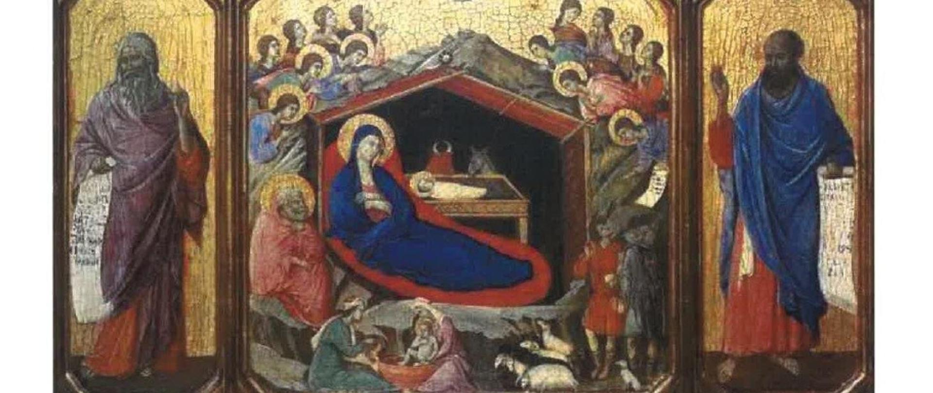 Zdjęcie przedstawia ikone z narodzinami Jezusa