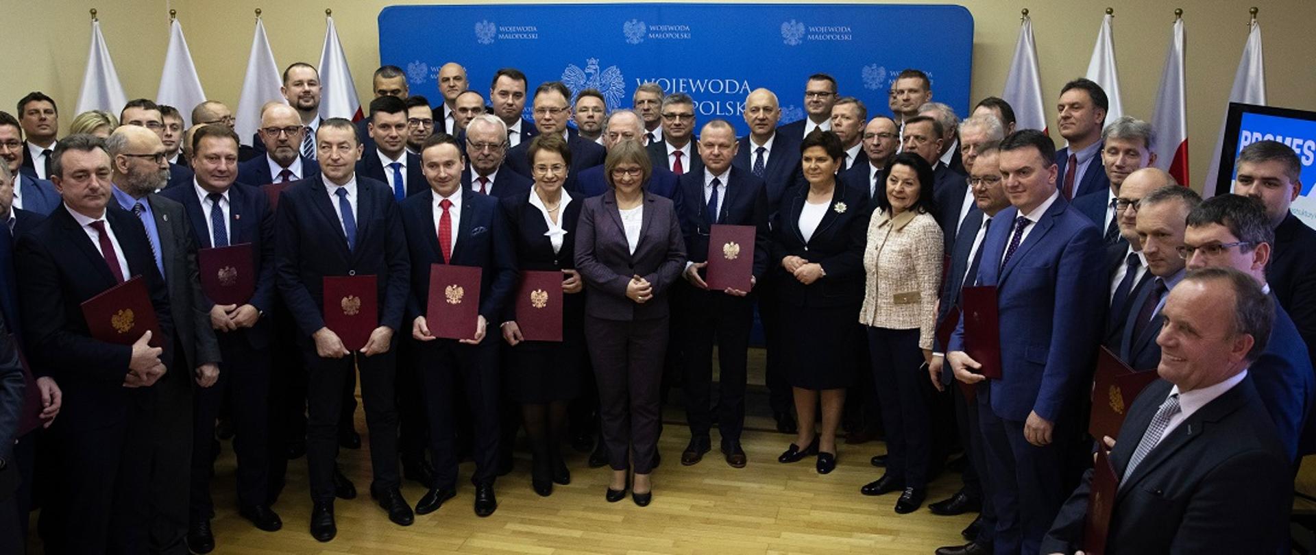 Wręczenie promes samorządom z województwa małopolskiego.