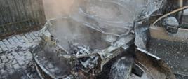 Pożar samochodu osobowego w Ciechanowie