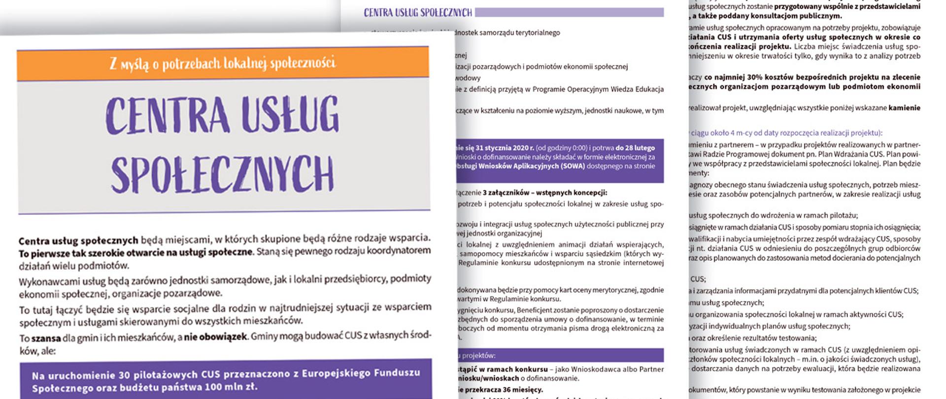 Wyjęte strony z informatora CUS