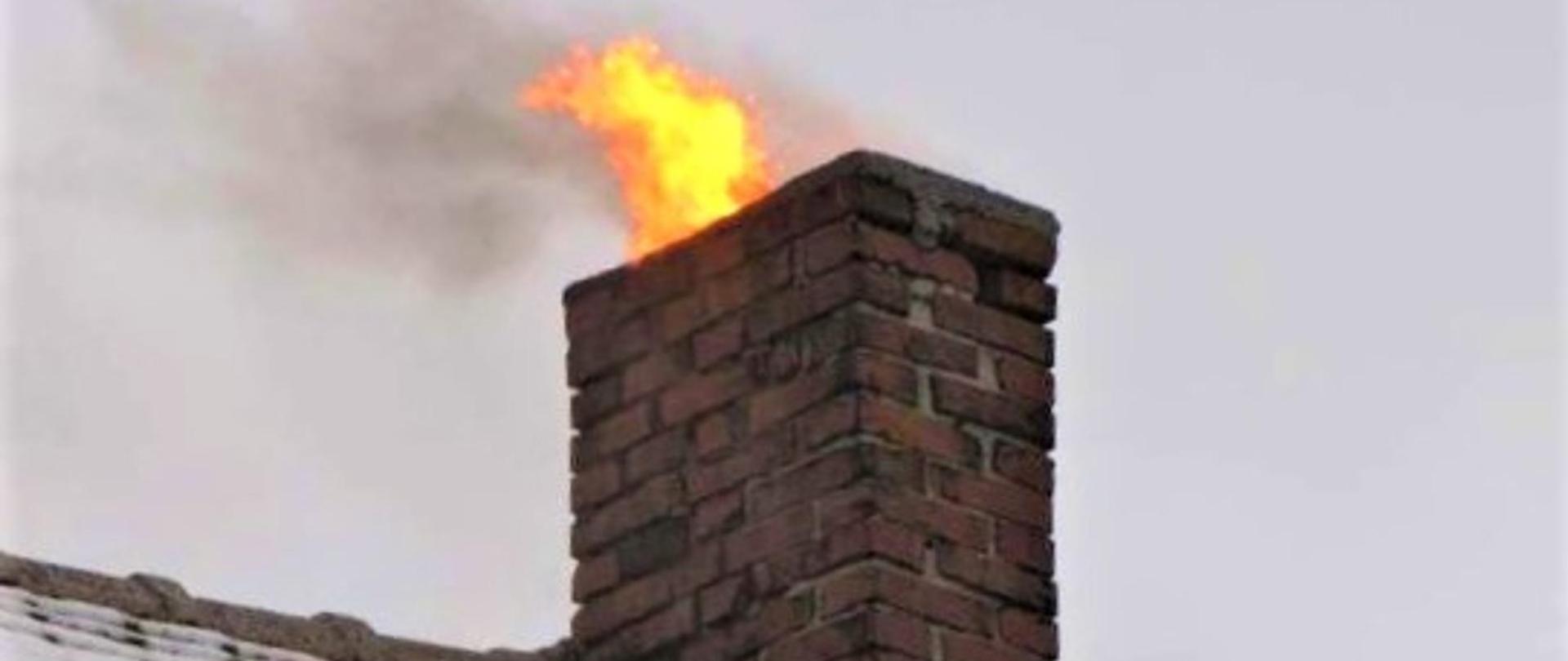 Pali się komin
