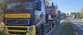 Transport koparki zatrzymany w Pile.