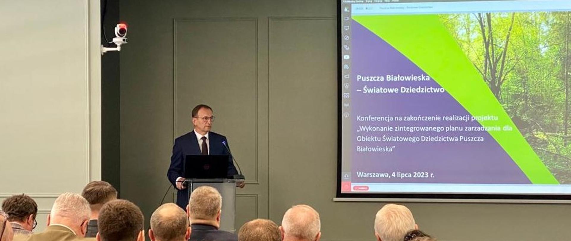 Wiceminister Edward Siarka na konferencji „Puszcza Białowieska – Światowe Dziedzictwo”