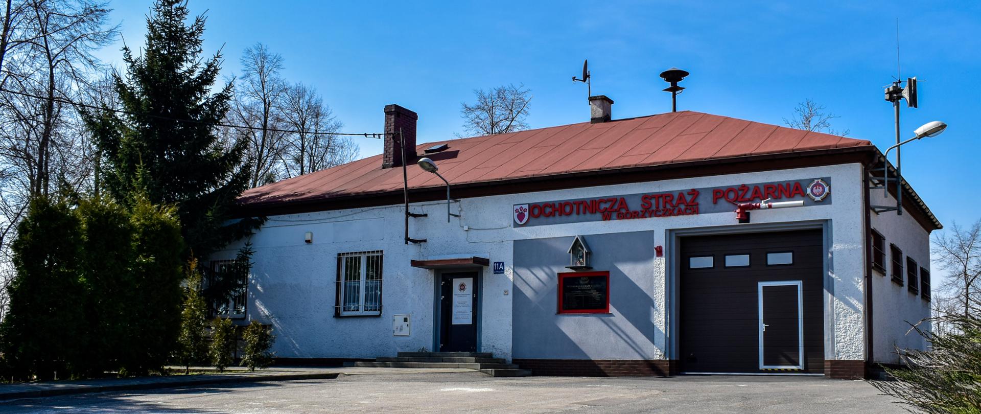 Zdjęcie prezentuje budynek jednostki OSP Gorzyczki