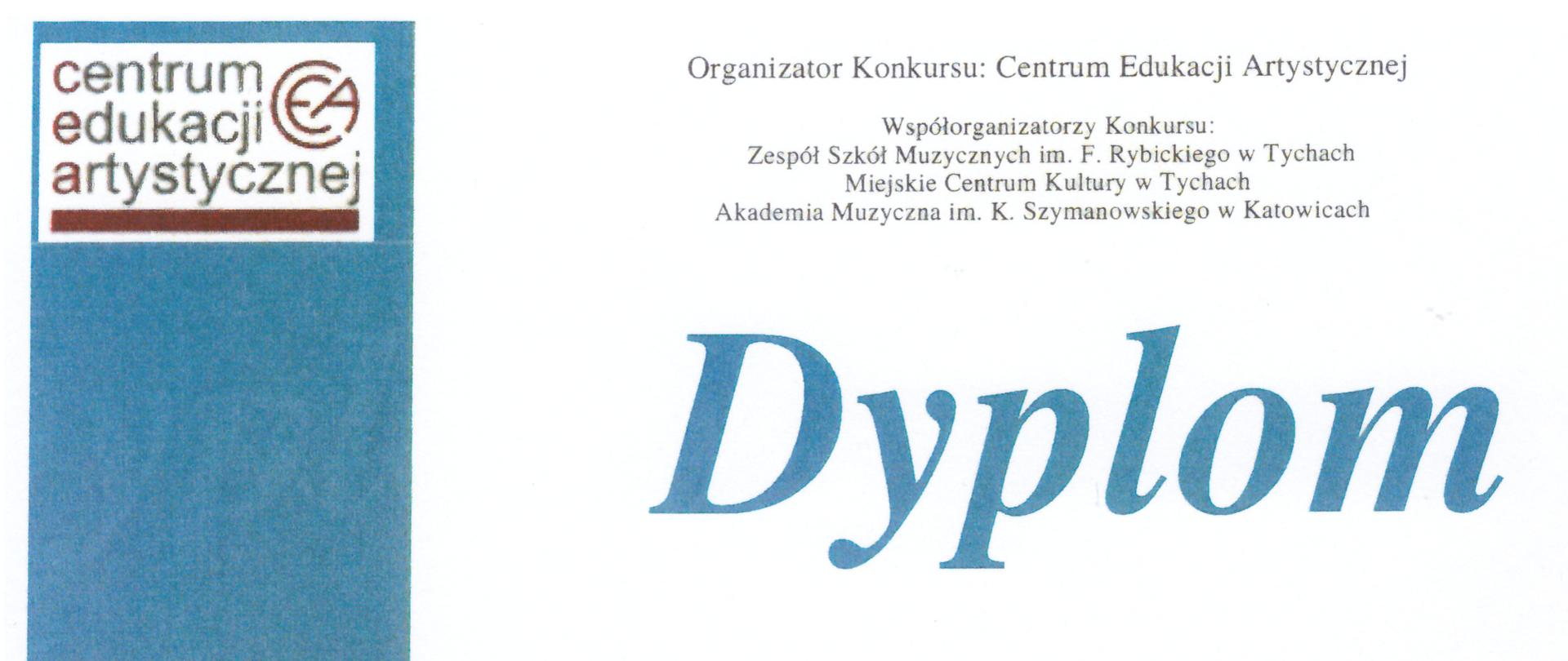 Na białym tle napis IX Ogólnopolski Konkurs "Gitara w muzyce kameralnej" III miejsce dla Duetu w składzie Marta Gorczyńska i Maciej Łopuski