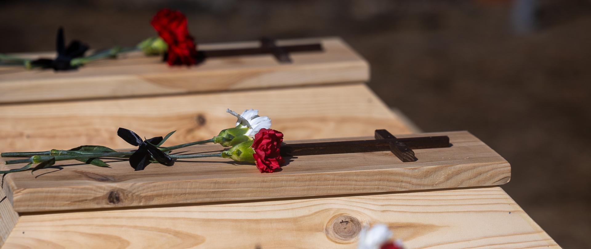 Pogrzeb ofiar Zbrodni Wołyńskiej w Ostrówkach i Woli Ostrowieckiej, fot. IPN