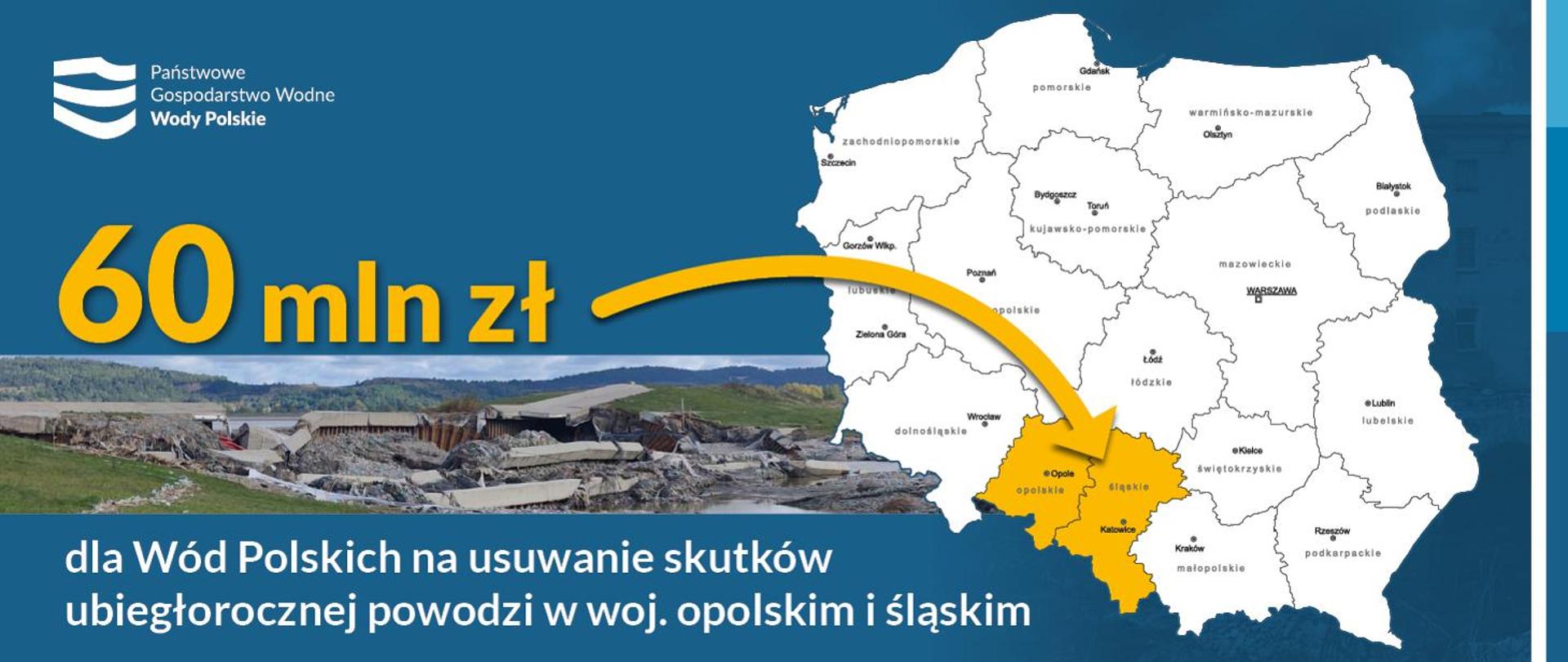 60 mln zł na usuwanie skutków powodzi w woj. śląskim i opolskim