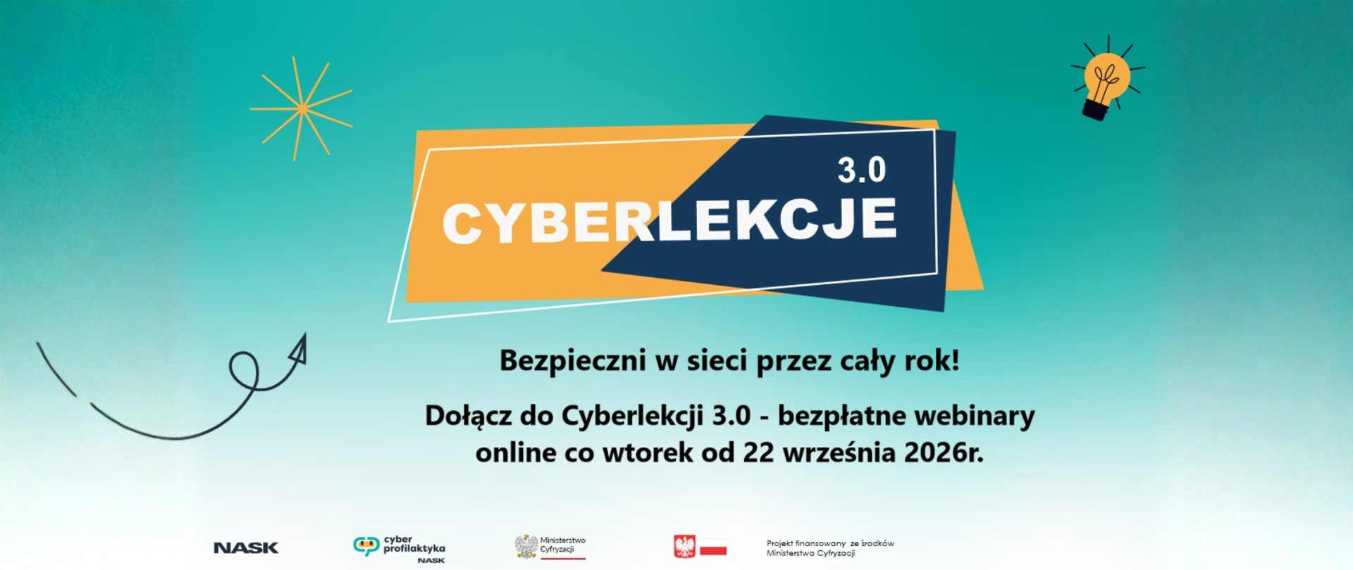 Cyberlekcje 3.0 - bezpłatne webinary co wtorek od 22 września 2026 r.