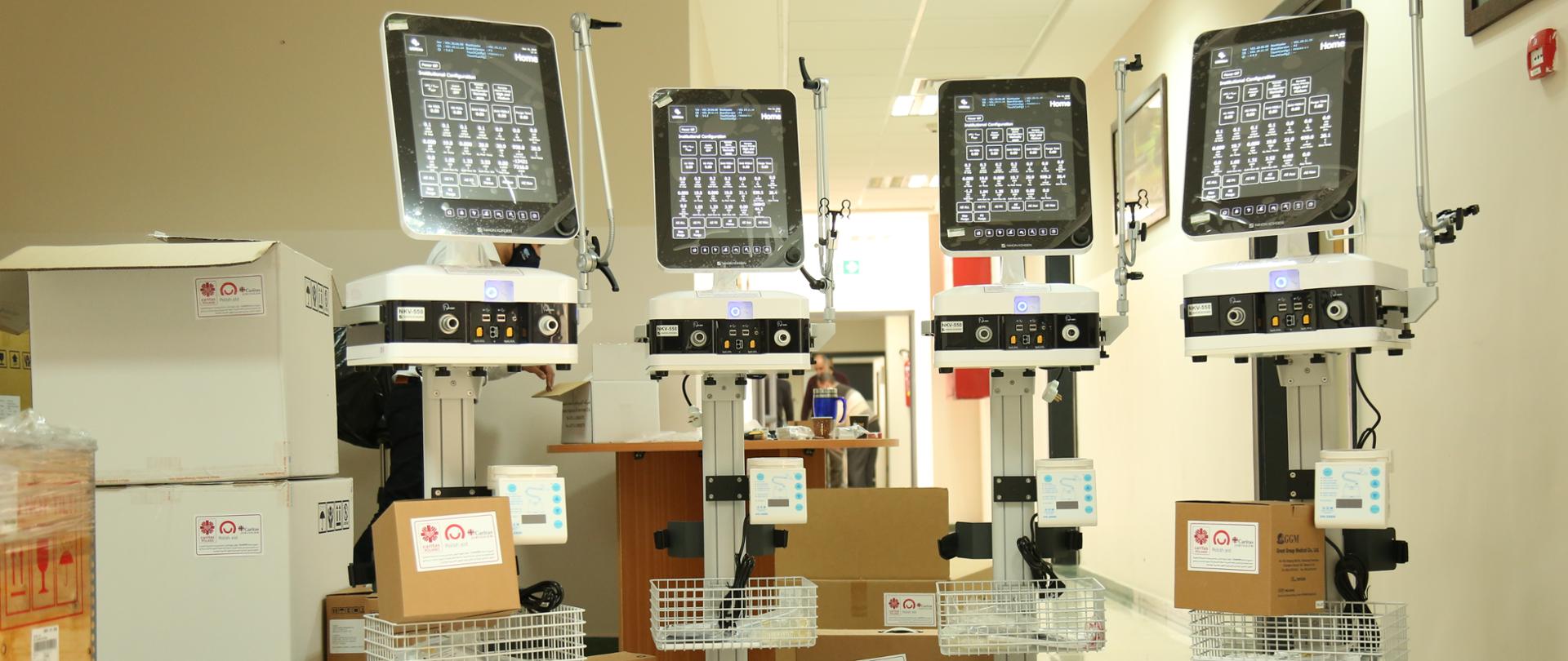 Ventilators for National Rehabilitation Center in Bethlehem photo: Caritas Poland