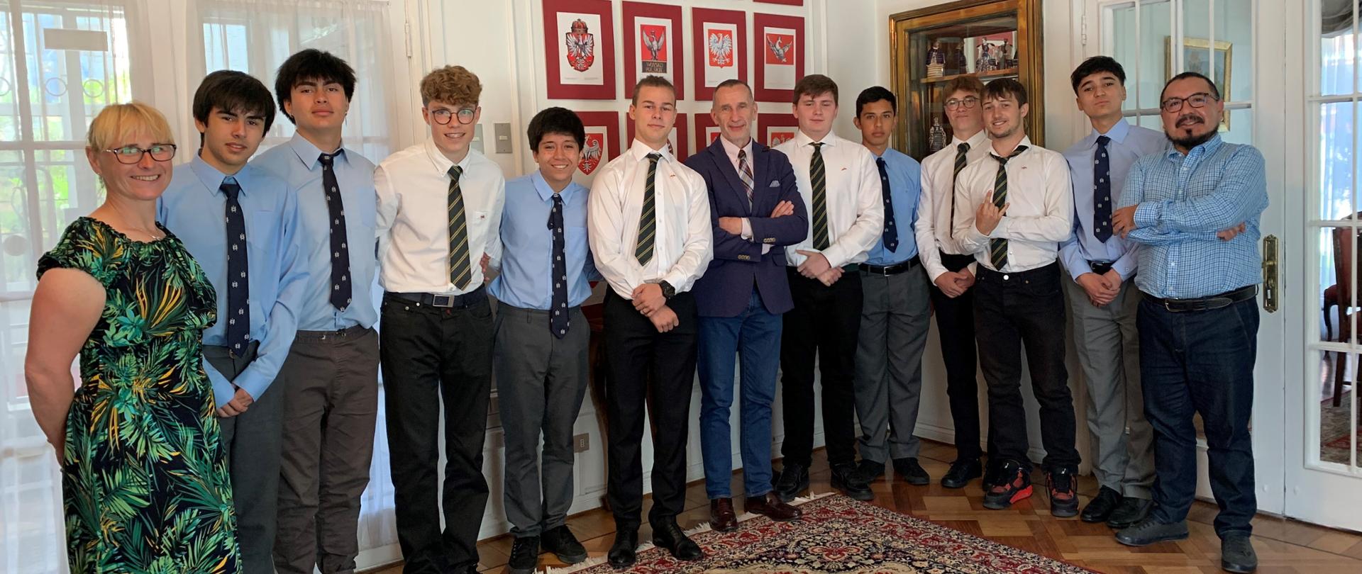 wizyta uczniów z Polski i z Chile 