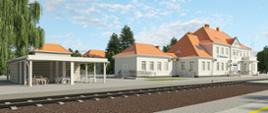 Dworzec Władysławowo - wizualizacja od strony peronów