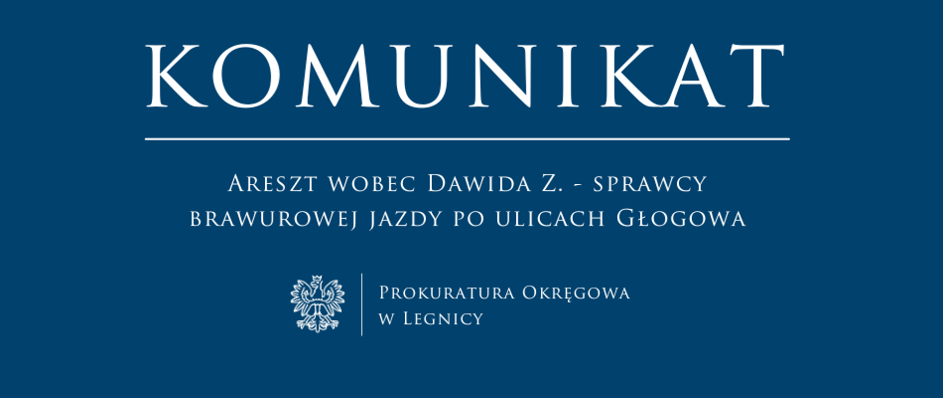 Areszt wobec Dawida Z. - sprawcy brawurowej jazdy po ulicach Głogowa