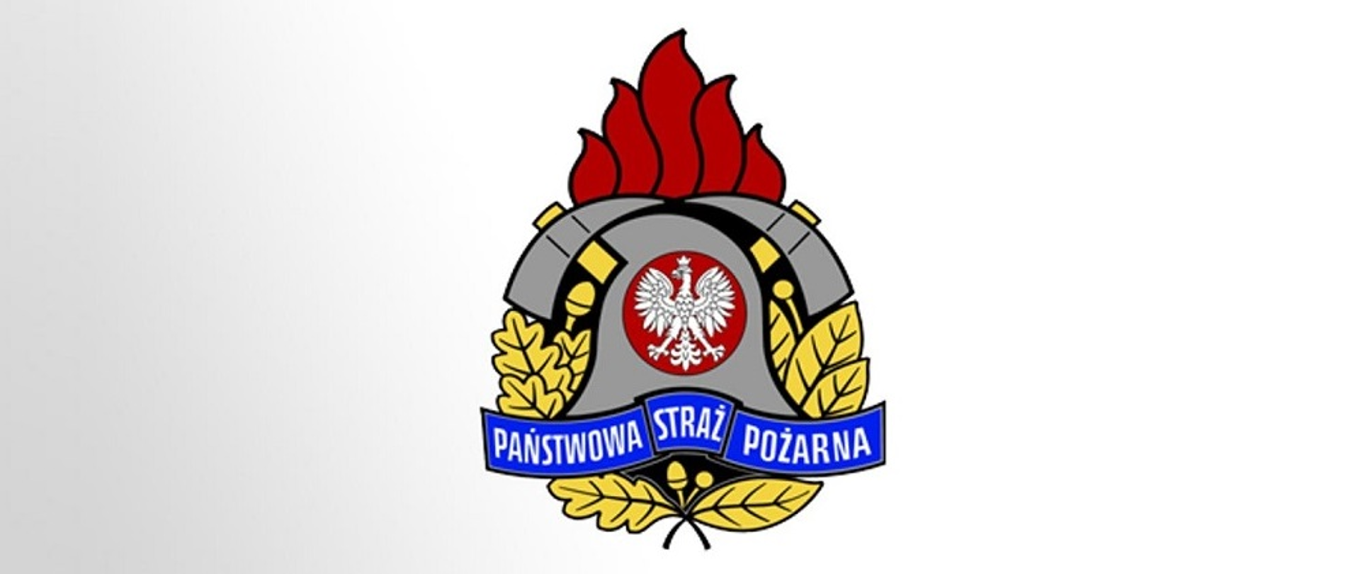 Logo Państwowej Straży Pożarnej na jasnym tle