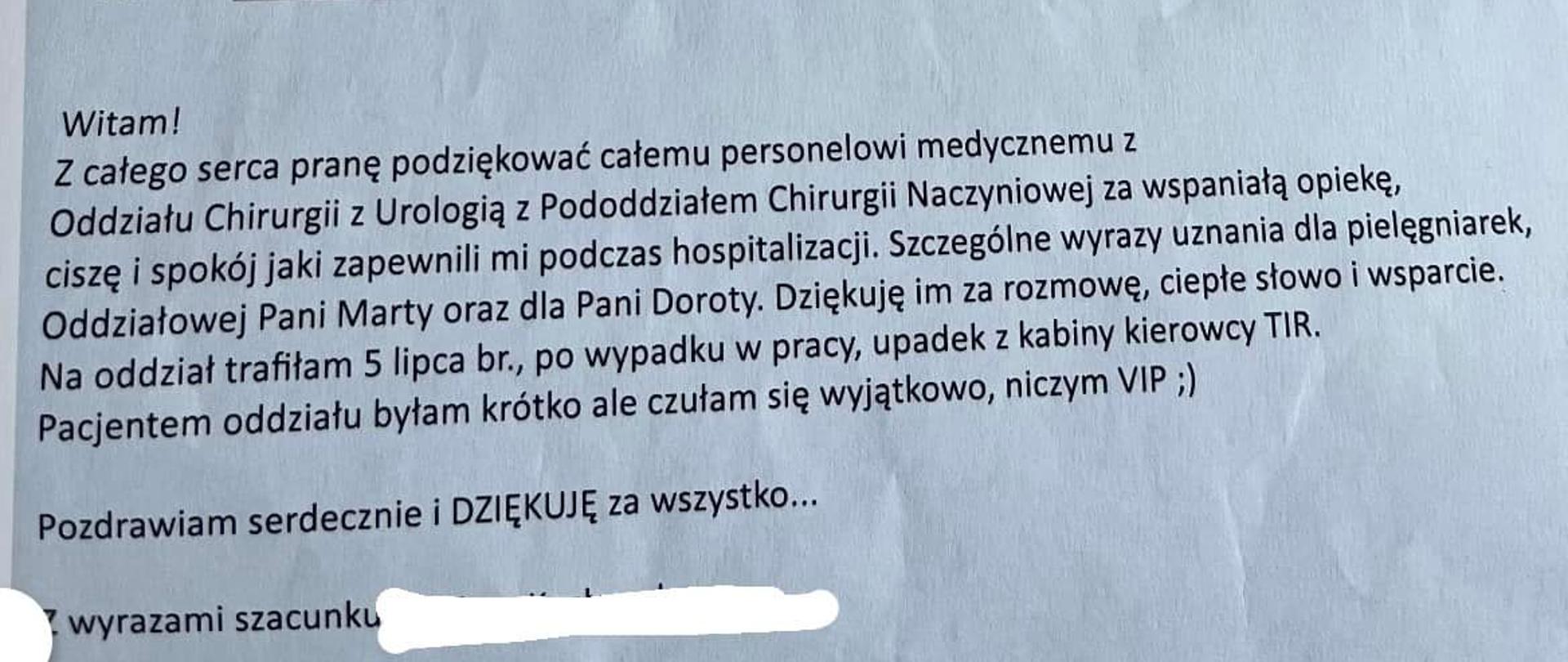 Podziękowanie
