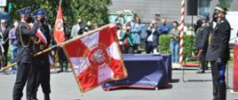 Na zdjęciu przekazanie sztandaru dla KP PSP Wodzisław Śląski