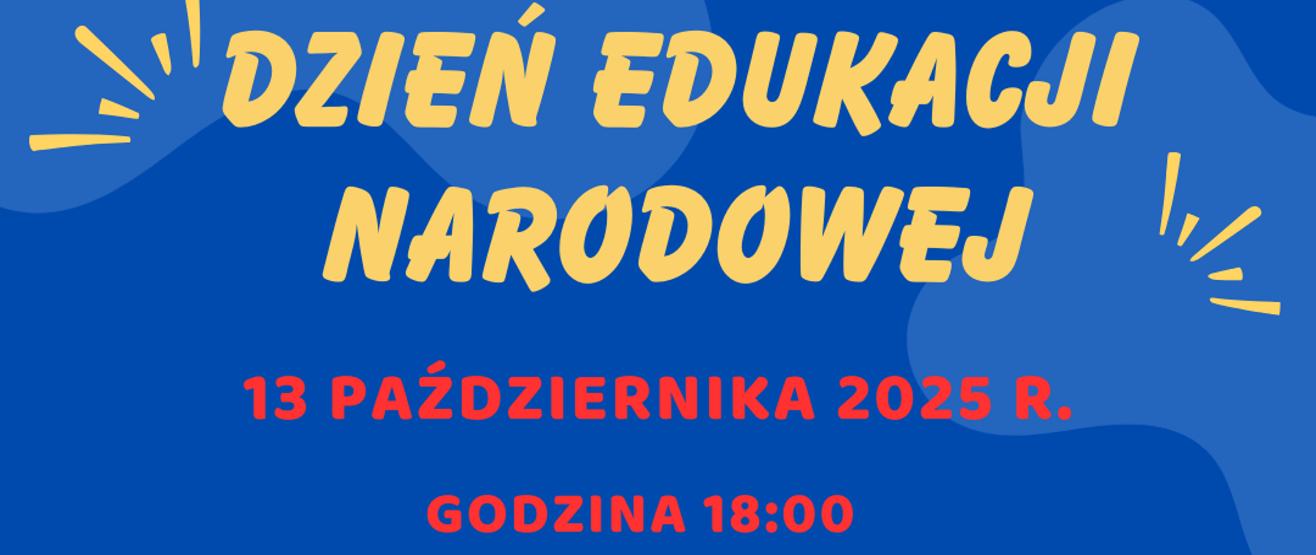 Kolorowa grafika z informacją o terminie koncertu z okazji dnia edukacji narodowej
