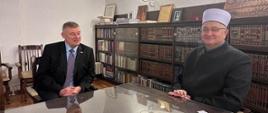 Spotkanie Ambasadora Pawła Czerwińskiego z Muftim Islamskiej Wspólnoty Religijnej w Chorwacji, Panem Azizem Hasanoviciem