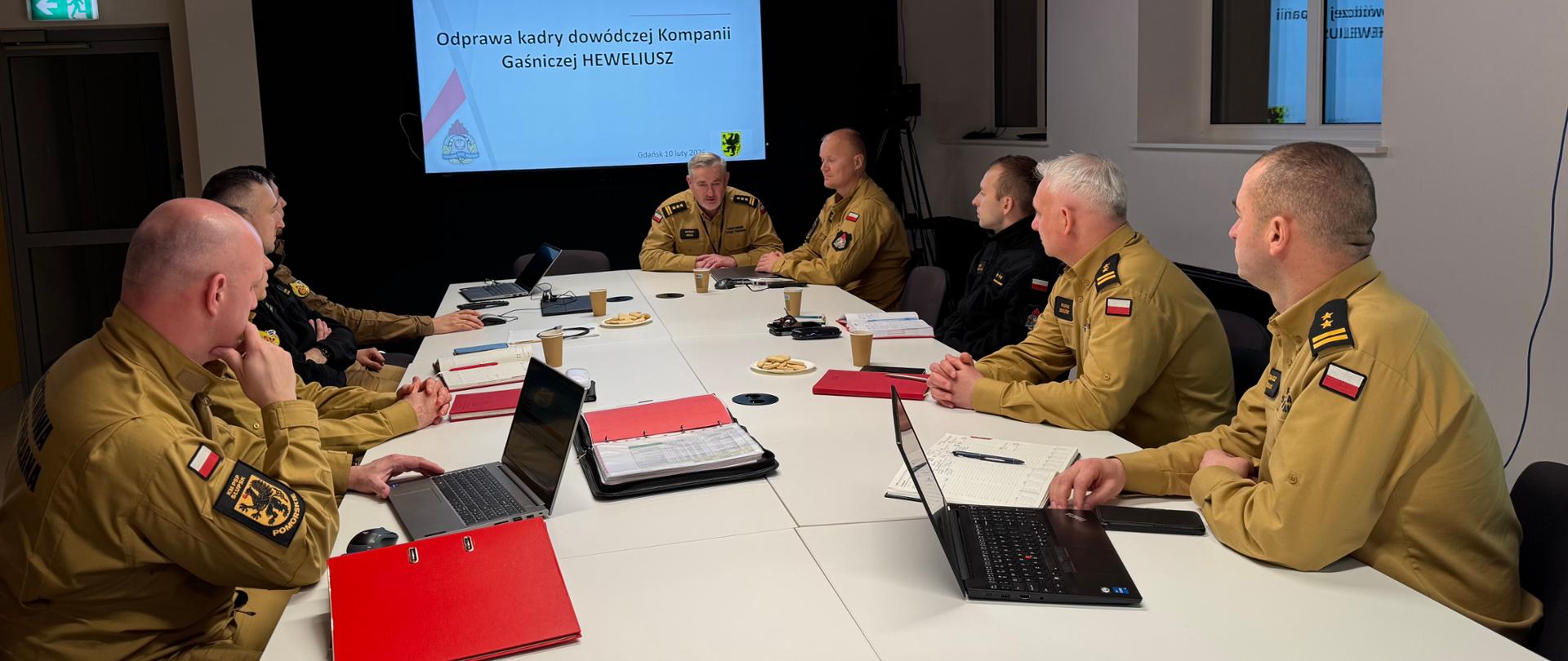 spotkanie robocze z nieetatowymi dowódcami Kompanii Gaśniczej COO woj. pomorskiego HEWELIUSZ. 