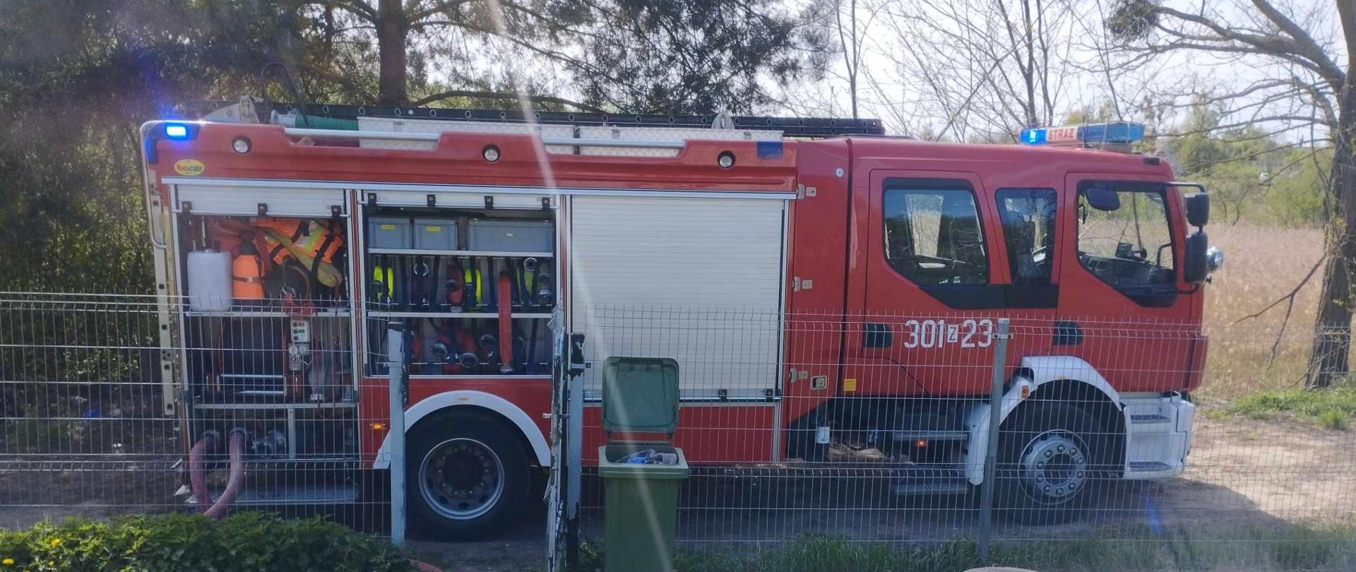 Pożar domku letniskowego przy ulicy Południowej