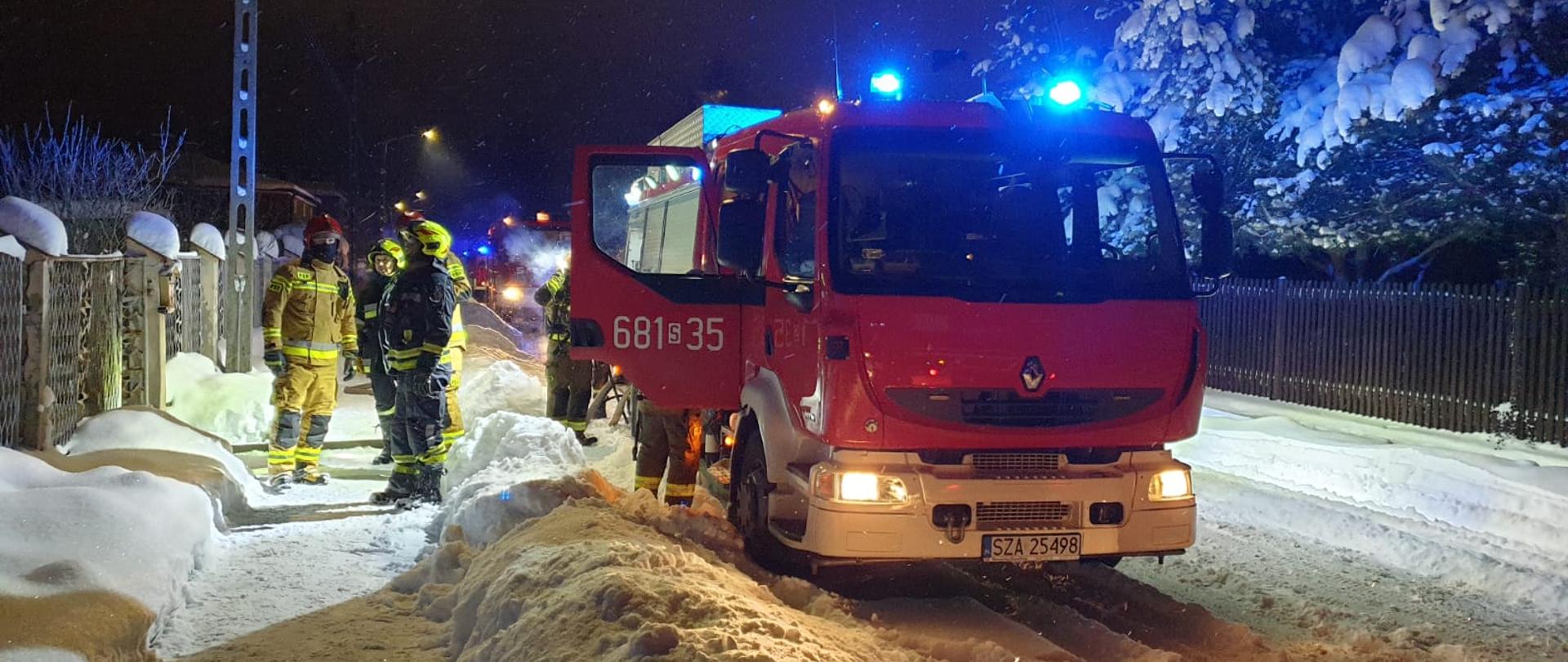 Pożar budynku jednorodzinnego w Zawierciu, ul. Pszczelne Łąki