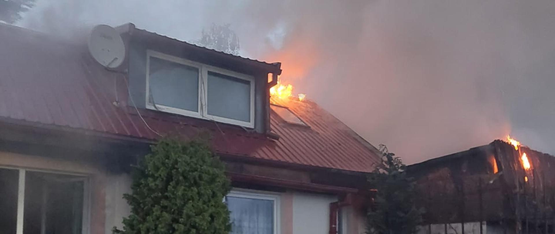 Pożar na ul. Łowickiej w Gdańku