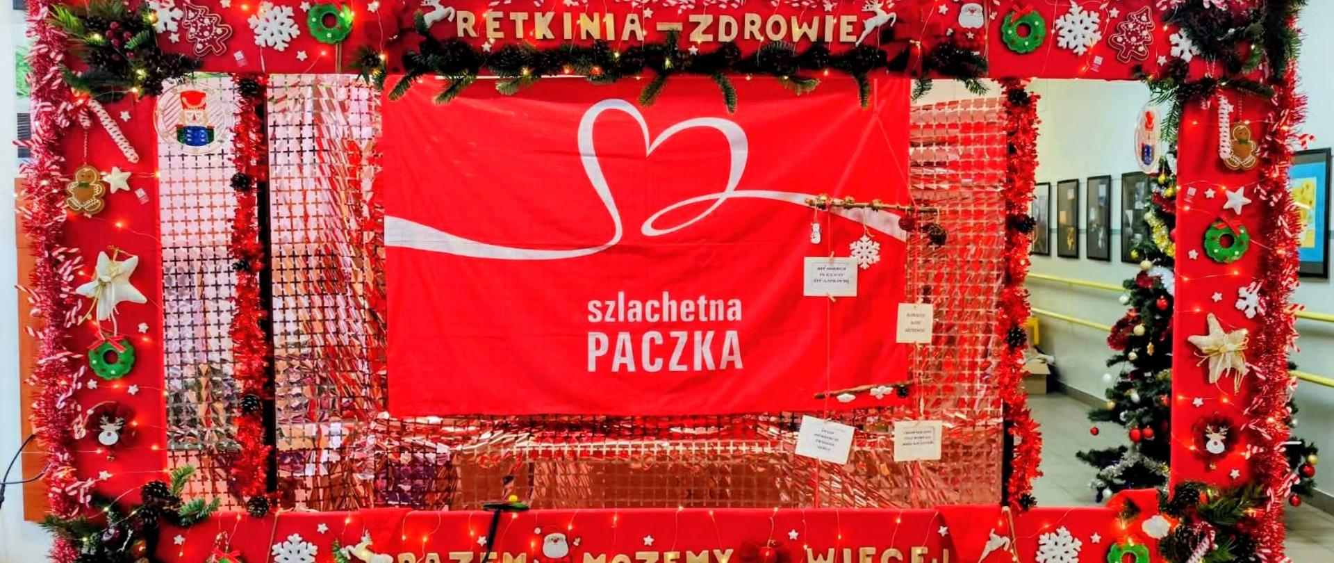 Na zdjęciu napis Retkinia - zdrowie, szlachetna Paczka RAZEM MOŻEMY WIĘCEJ