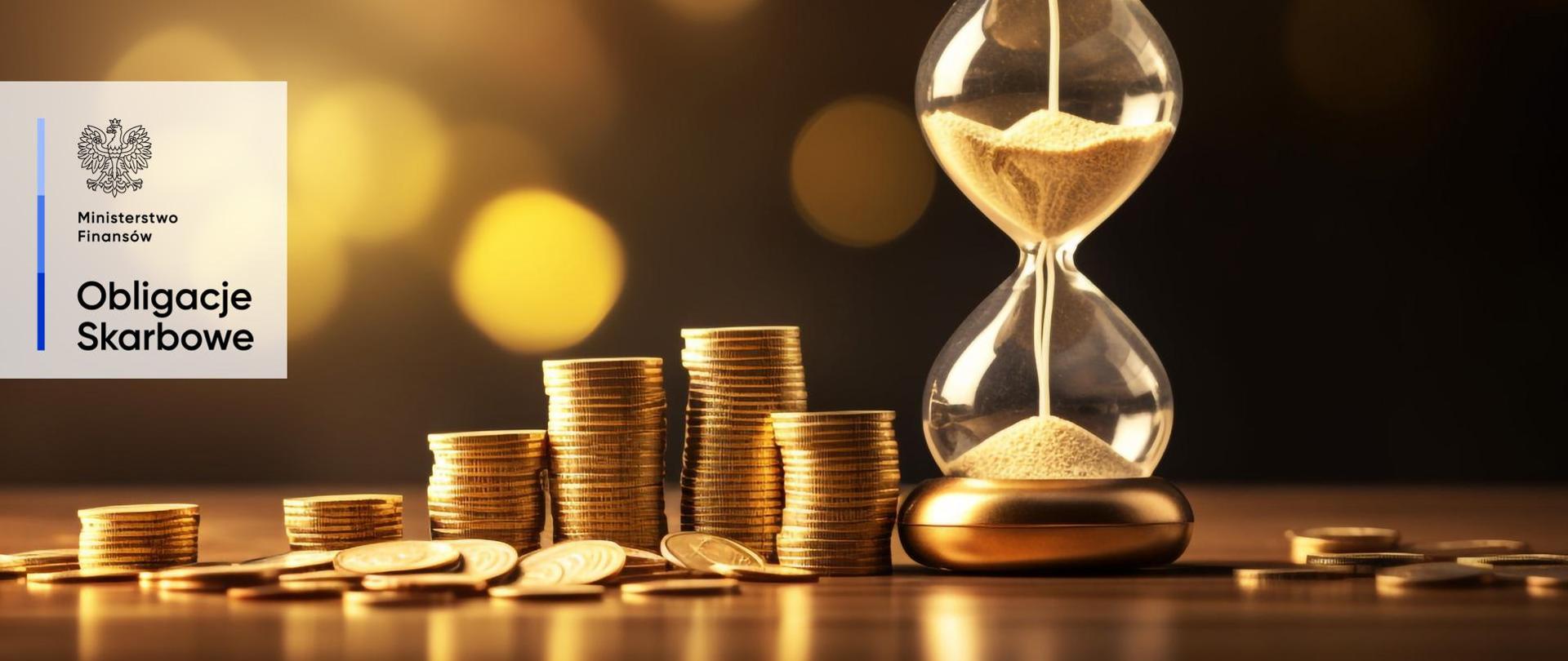 Klepsydra, monety. Ministerstwo Finansów, Obligacje Skarbowe.
