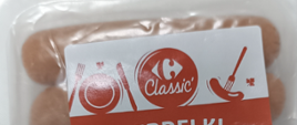 Serdelki wieprzowe z szynki, Carrefour Classic, 300.0 g Numer partii 010920226